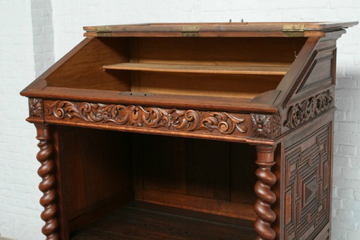 дубовый стол в стиле ренессанс, 19 век, антиквариат