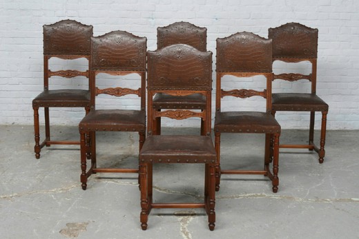 старинная мебель для столовой ренессанс из ореха, 19 век