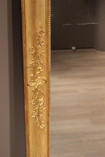 большое винтажное зеркало из лепнины, 19 век