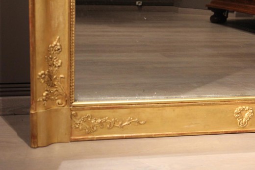 антикварное зеркало из лепнины с золочением, 19 век