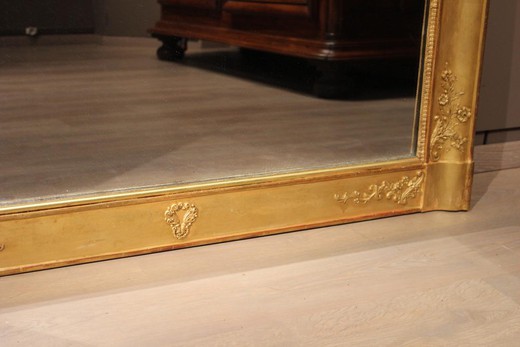 старинное зеркало из лепнины с золочением, 19 век