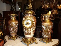 Antique clockset Satsuma