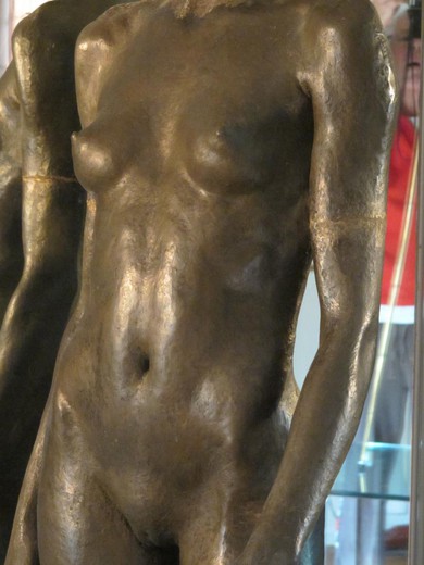 винтажная редкая скульптура весна жак нанту из полибронзы, конец 20 века