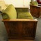 Set of 1 sofa, 2 armchairs and 1 coffee table, walnut burl