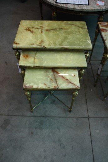 pair rolling slot-in square tables