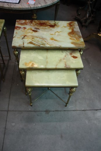 pair rolling slot-in square tables