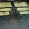 pair rolling slot-in square tables
