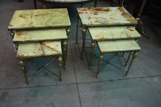 pair rolling slot-in square tables