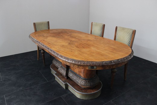 антикварная мебель для столовой из ореха, стиль арт-деко