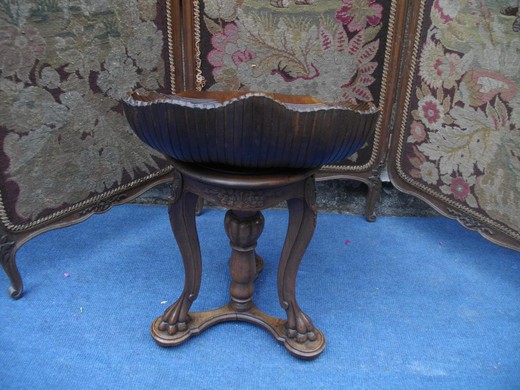 винтажный стул для фортепиано из ореха, 19 век