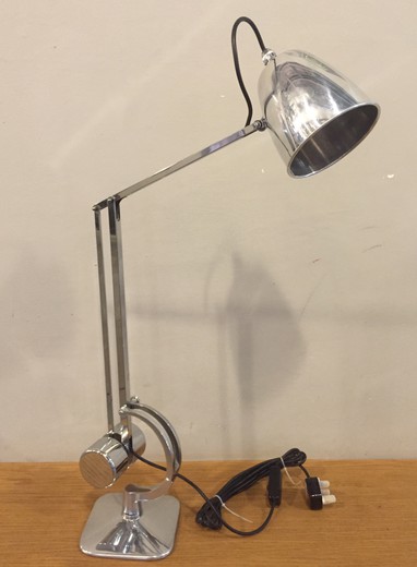 винтажная настольная лампа из металла, 20 век