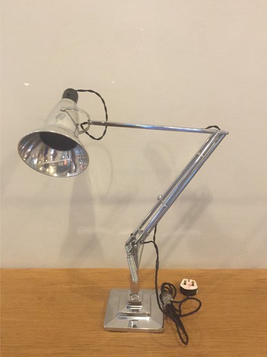 винтажная настольная лампа из металла, 20 век