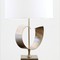 table lamp in brushed aluminium