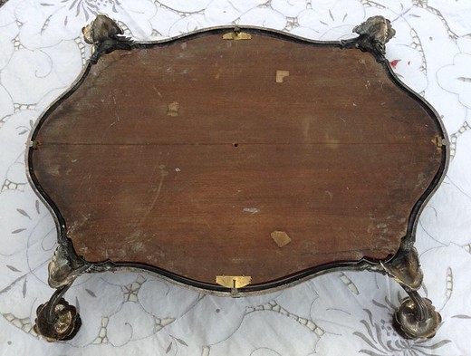 винтажный стол из серебра и бронзы, 19 век