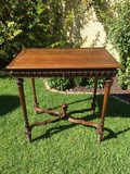 Small table or desk in walnut style Henri II