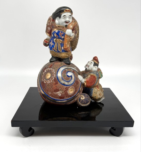 Antique sculpture "Ebisu and Daikoku"