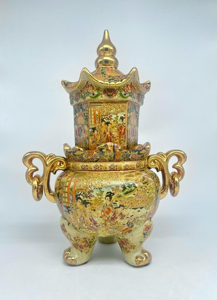 Antique incense burner vase "Pagoda"