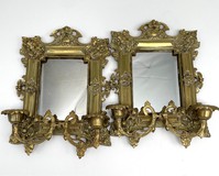 Pair of mirrors with candlesticks