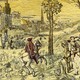 Антикварный гобелен «Охота Гизов. Март»
