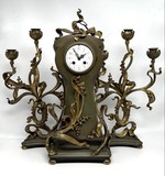 Антикварный часовой гарнитур «Ландыши»