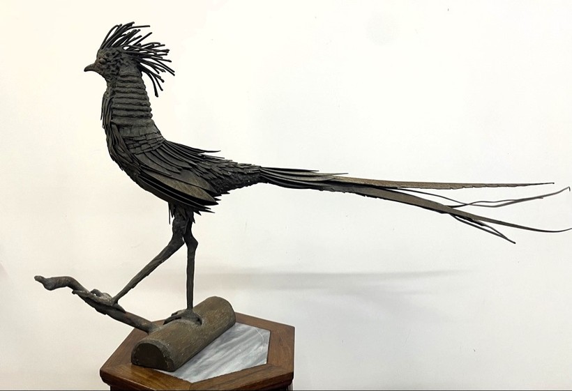 Vintage sculpture "Secretary Bird"