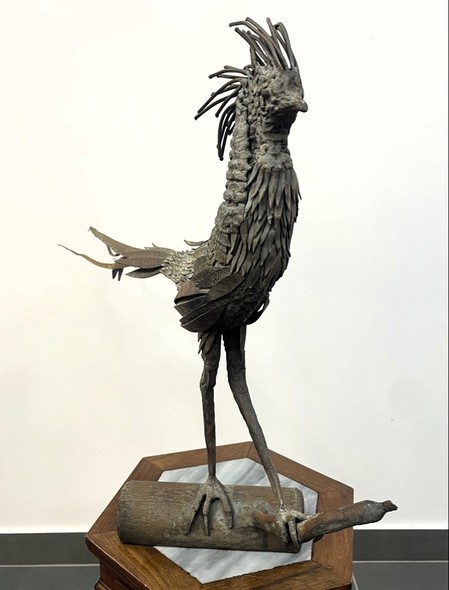 Vintage sculpture "Secretary Bird"