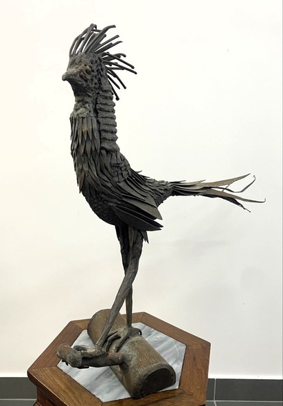 Vintage sculpture "Secretary Bird"