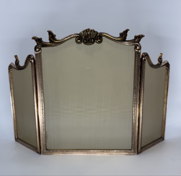 Fireplace accessories
with a screen, Louis XV