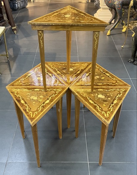 Antique Modular Table, Marquetry