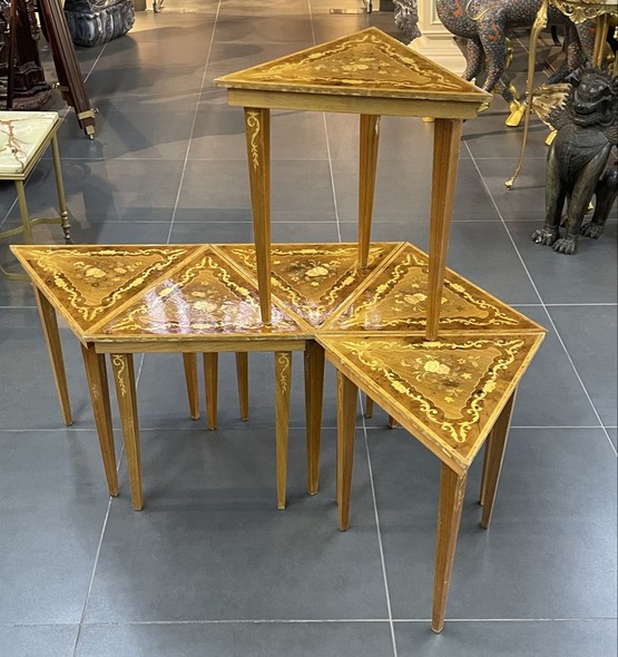 Antique Modular Table, Marquetry