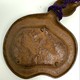 A vintage bronze gourd-shaped ashtray