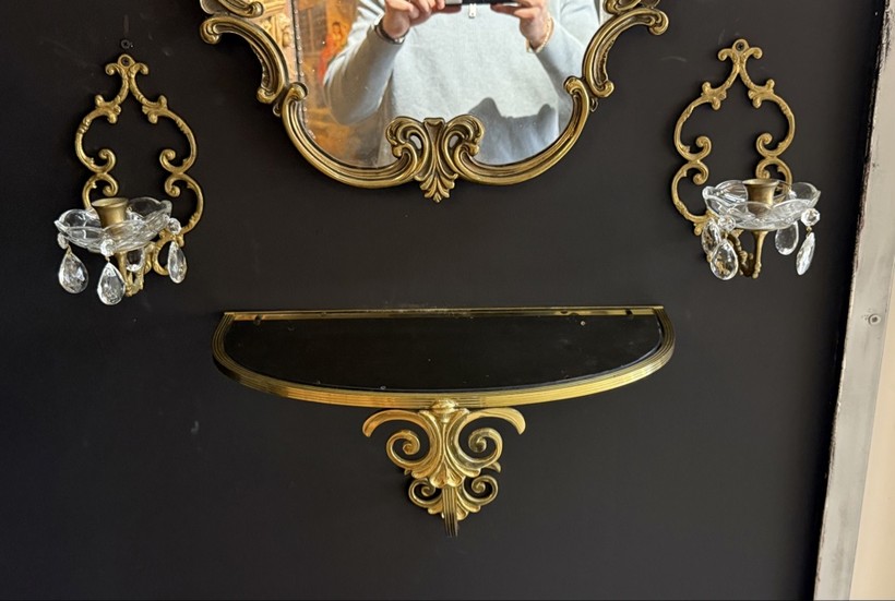 Vintage Mirror and Console, Napoleon III