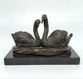 Винтажная скульптура «Лебеди» 
(«Пара лебедей»), Milo