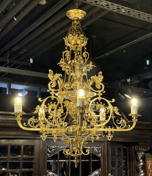 Antique chandelier in the Louis XIV style