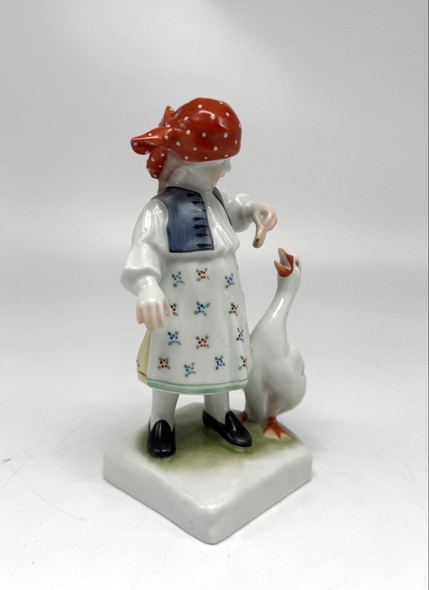 Antique sculpture "Girl with a Goose"