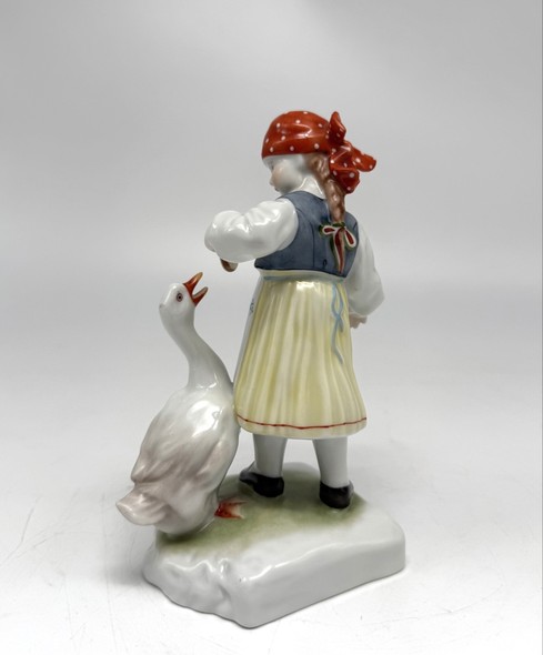 Antique sculpture "Girl with a Goose"