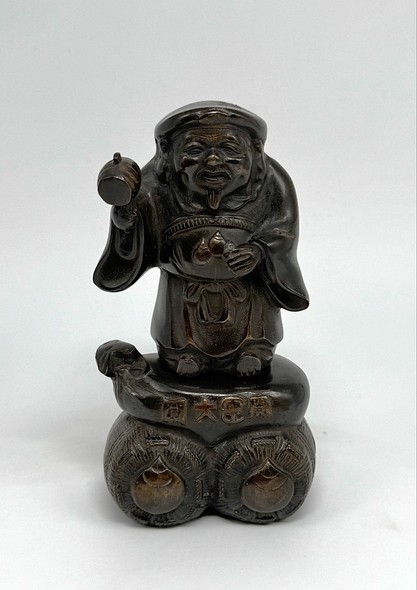 Antique sculpture "Daikoku with a mallet"