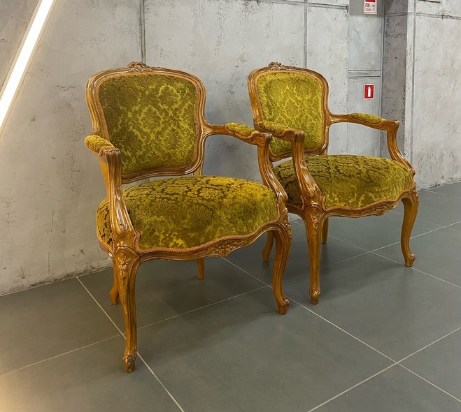 Vintage pair of armchairs, Louis XV
