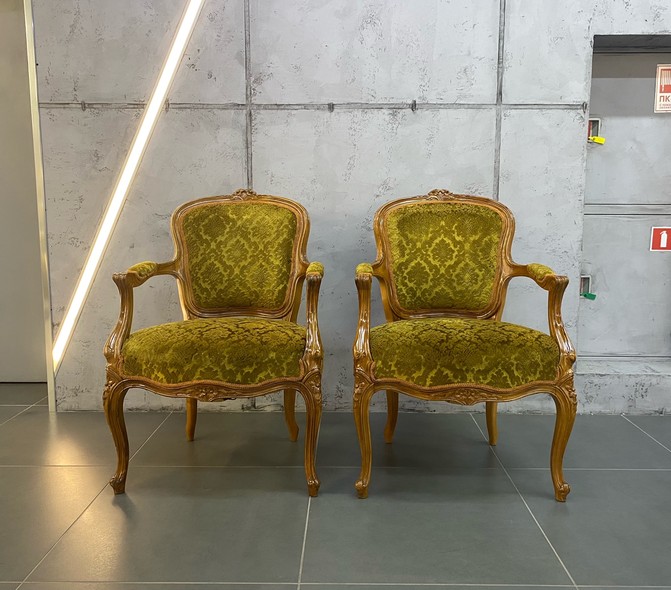 Vintage pair of armchairs, Louis XV