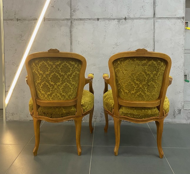 Vintage pair of armchairs, Louis XV