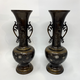 Antique paired vases "Flowers and birds"