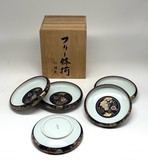 Vintage set of five plates