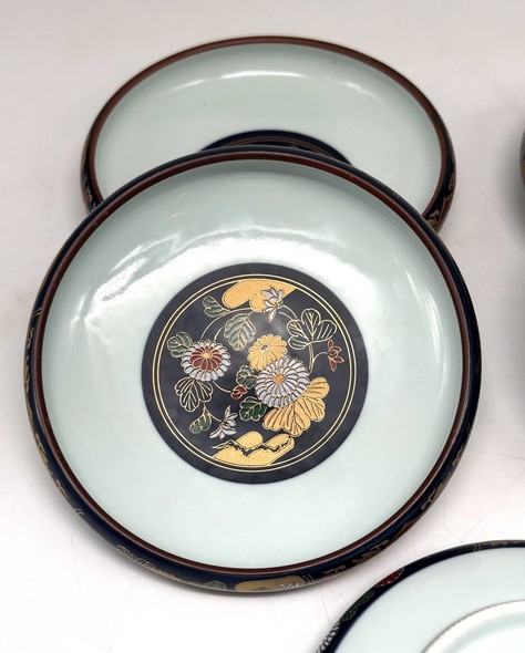 Vintage set of five plates