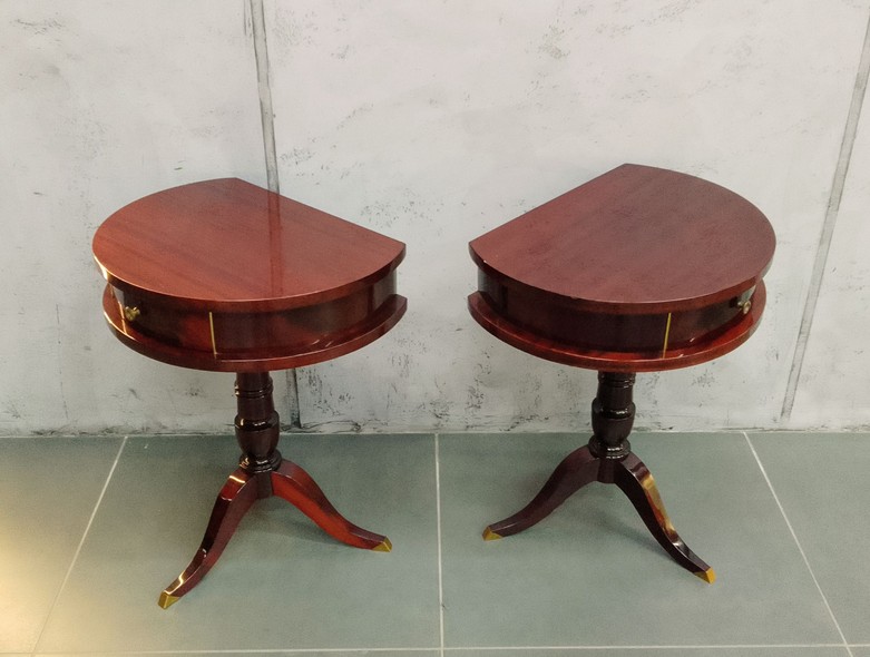 Antique paired bedside tables