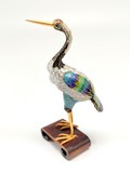 Vintage cloisonné "Heron" figurine