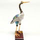 Vintage cloisonné "Heron" figurine