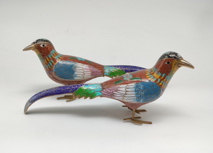 Vintage cloisonné figurines, China