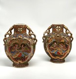 Antique paired Bodhisattva Vases