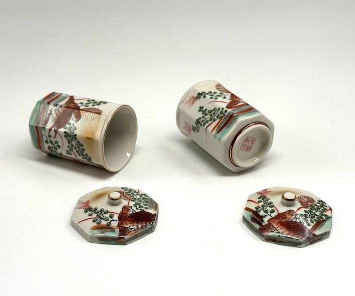 Antique paired fufu-yunomi bowls