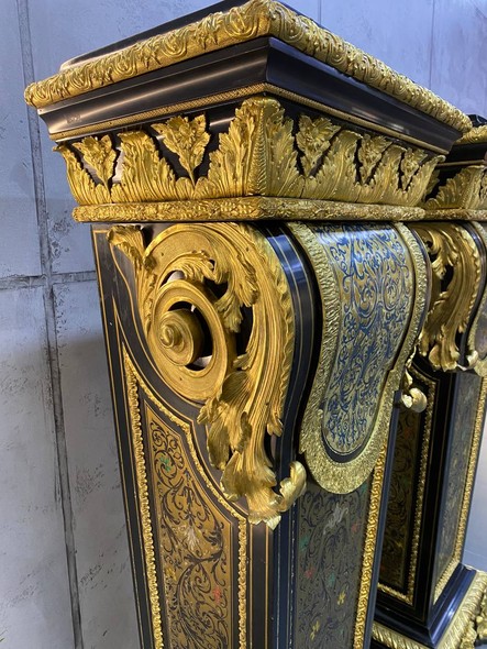 Antique paired pedestals